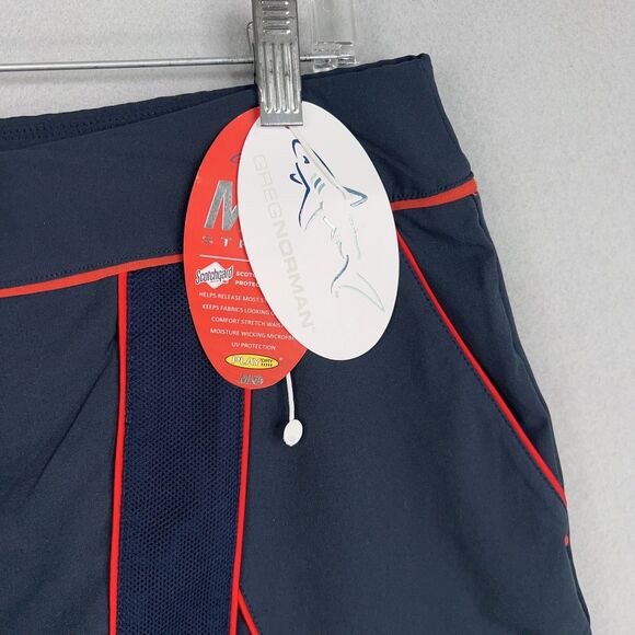 Greg Norman Skirt Womens 8 Dark Navy Red Skort Shorts Golf Performance Active - Picture 3 of 14